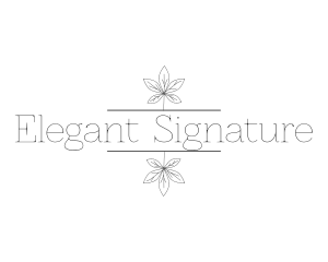 Elegant Leaves Style logo design