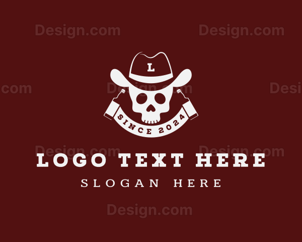 Cowboy Skull Saloon Logo