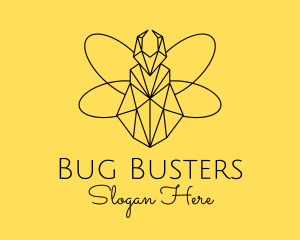 Modern Geometric Bug logo design