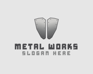 Silver Metal Armor logo design