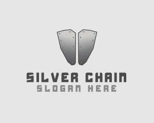 Silver Metal Armor logo design