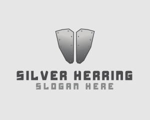 Silver Metal Armor logo design