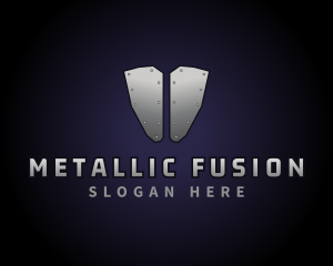 Silver Metal Armor logo design