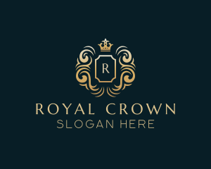 Luxury Shield Crown logo design