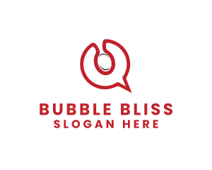 Spoon Chat Bubble logo design