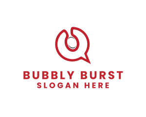 Spoon Chat Bubble logo design