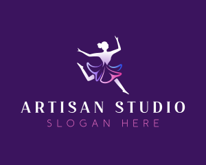 Dancing Ballerina Studio logo design