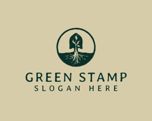 Nature Plant Shovel logo design