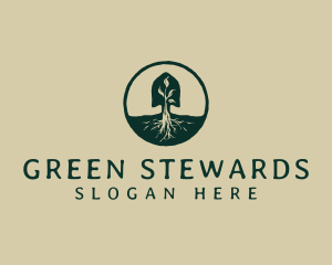 Nature Plant Shovel logo design