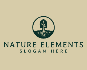 Nature Plant Shovel logo design