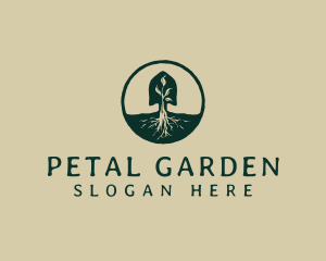 Nature Plant Shovel logo design