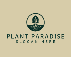 Nature Plant Shovel logo design