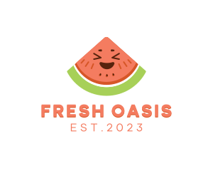 Happy Fresh Watermelon logo design