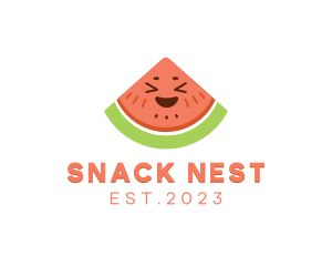 Happy Fresh Watermelon logo design