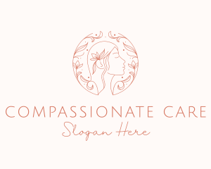 Floral Woman Wellness logo design