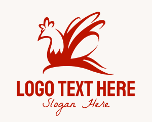 Red Chicken Wings logo design