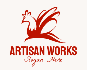 Red Chicken Wings logo design