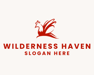 Red Chicken Wings logo design