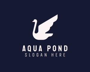 Majestic Swan Bird logo design