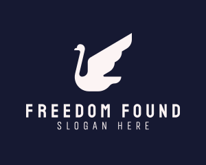 Majestic Swan Bird logo design