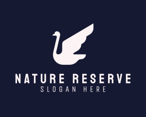 Majestic Swan Bird logo design