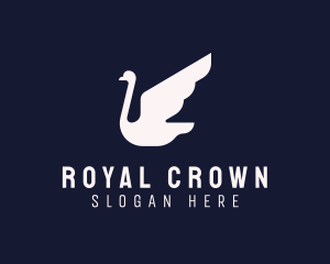 Majestic Swan Bird logo design