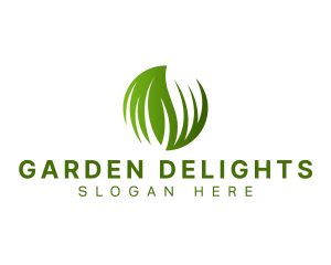 Grass Lawn Plant logo design