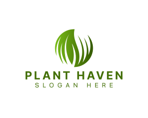 Grass Lawn Plant logo design