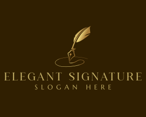 Luxury Quill Pen  logo design