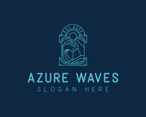 Ocean Beach Wave logo design