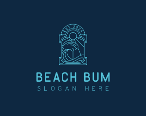 Ocean Beach Wave logo design