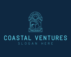 Ocean Beach Wave logo design