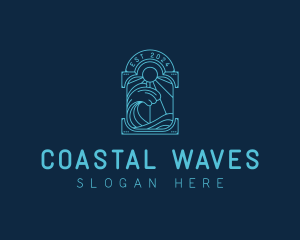 Ocean Beach Wave logo design