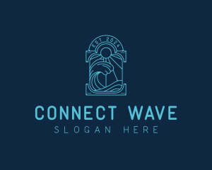 Ocean Beach Wave logo design