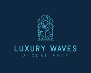 Ocean Beach Wave logo design