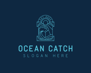 Ocean Beach Wave logo design