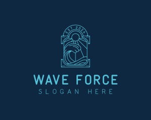 Ocean Beach Wave logo design