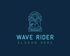 Ocean Beach Wave logo design