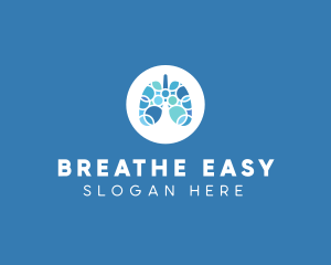 Breathing Lungs Healthcare logo design