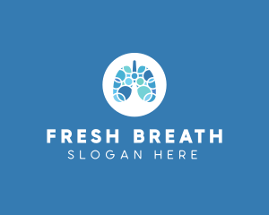 Breathing Lungs Healthcare logo design