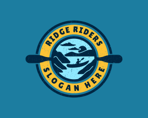 Kayak Paddle Travel logo design