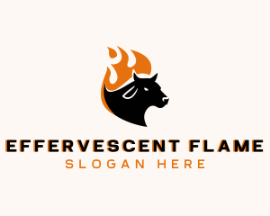 Flaming Hot Cow logo design