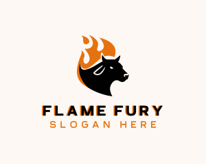 Flaming Hot Cow logo design