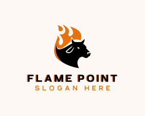 Flaming Hot Cow logo design