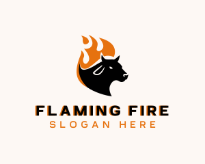 Flaming Hot Cow logo design