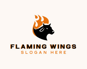 Flaming Hot Cow logo design