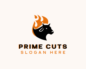 Flaming Hot Cow logo design