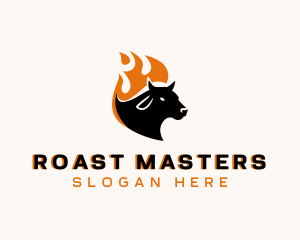 Flaming Hot Cow logo design