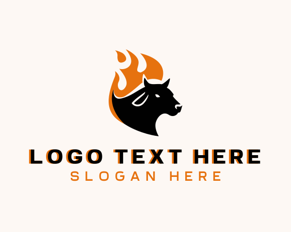 Flaming logo example 1