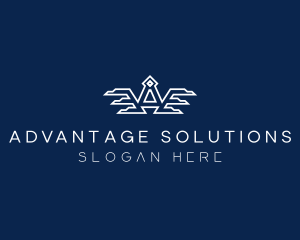 Wings Aviation Letter A logo design